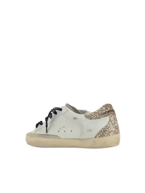 Golden Goose super-star leather glitter star Golden Goose | GWF00102.F005358.82532WHITE/SEEDPEARL/BLACK/GOLD